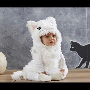 Pottery Barn White Kitty Costume size 12-24 mo